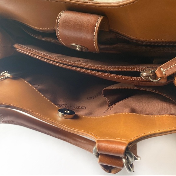 Fossil Vintage Classic Canvas Satchel Purse Bag - Picture 10 of 13